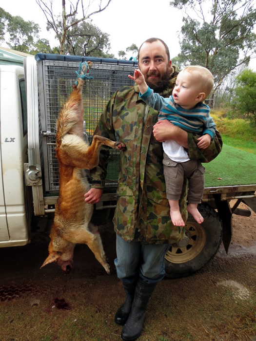 Dylan with a good size wild dog